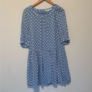 Boden Blue and White Polka Dot Dress